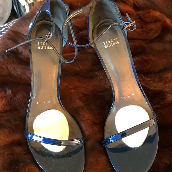Stuart Weitzman Midnight Blue Patent Leather